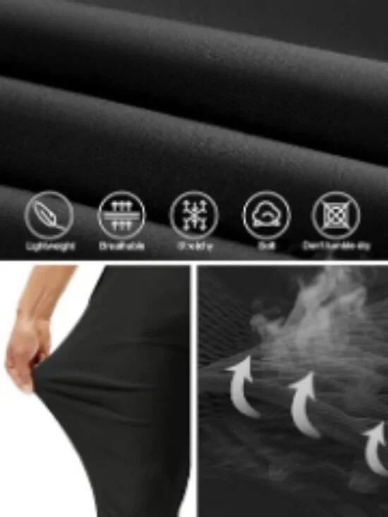 Stretch Dress Pants Slim Fit Skinny Wrinkle Free Expandable Waist Golf Pant